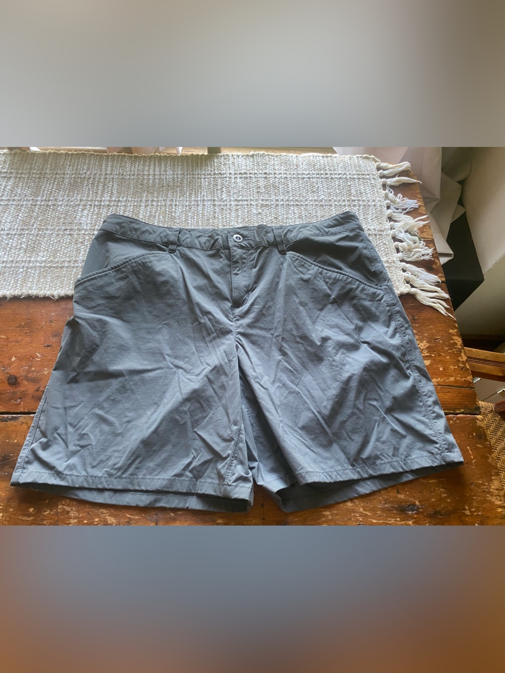 Patagonia Dark Gray Outdoor Shorts with Branded Button